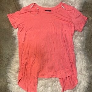 PAPEROC Pink Split Open Back Top‎